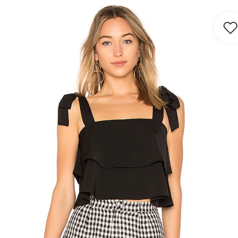 Helene Tie Strap top in Black
